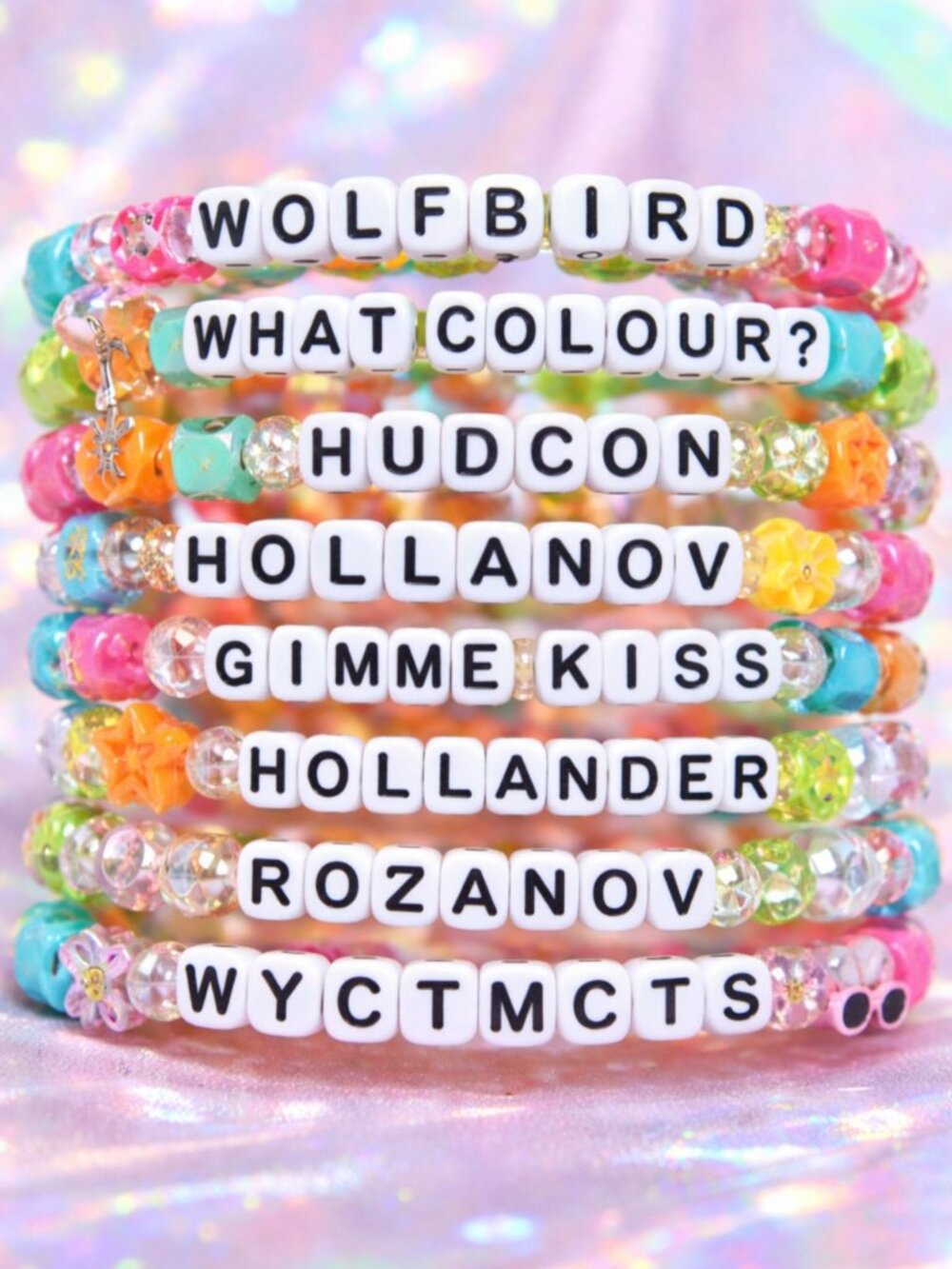 HEATED RIVALRY | set of 10 Kandi festival / rave beaded bracelets